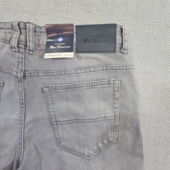 Ben Sherman Men's Straight Fit Denim Jeans Size 31x34 Pants Lunar BS11DB222 - Picture 4 of 16